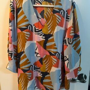 Multicolor Abstract Print JODIFL Women's Dress